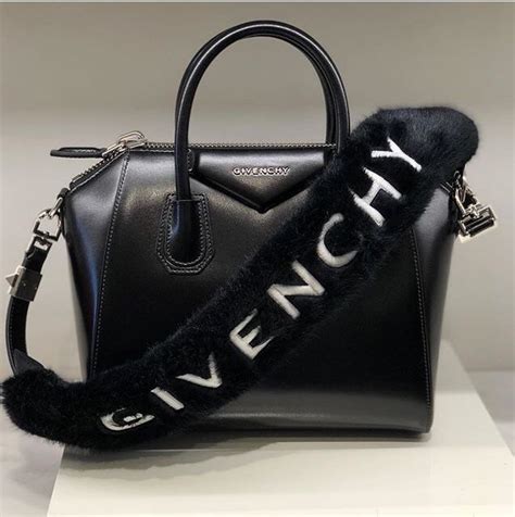 givenchy purse with fur strap